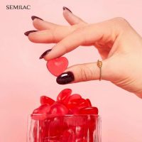 393 Ημιμόνιμο βερνίκι semilac sparkling black cherry 7ml